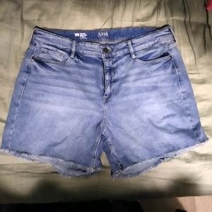 a.n.a. 6" inseam Denim Cutoff Hi Rise Shorts